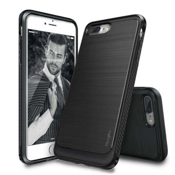Ringke Onyx iPhone 7/8 Plus ile Uyumlu KIlıf Black Ultra Extra Darbe Dağıtıcı Tam Koruma