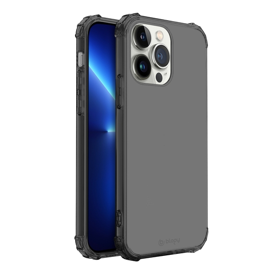 Blogy iPhone 13 Pro ile Uyumlu Crystal Fit Kılıf Smoke Black