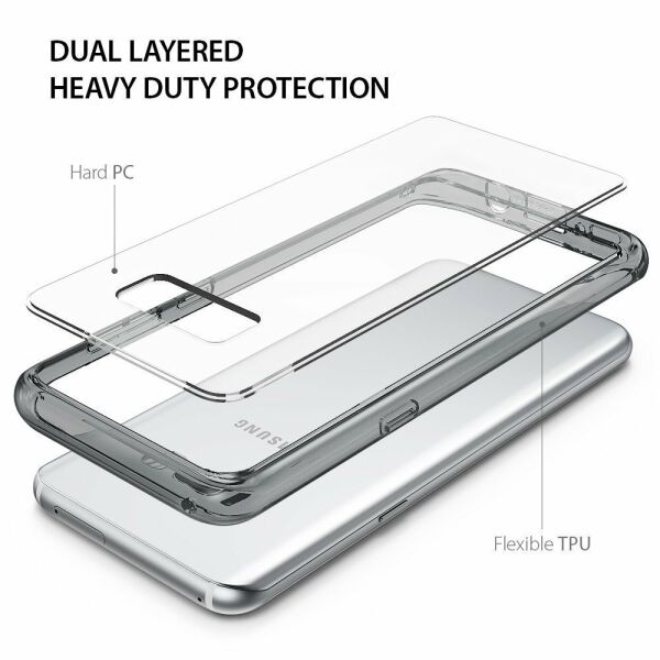 Ringke Fusion Galaxy S8 Plus ile Uyumlu Kılıf Smoke Black