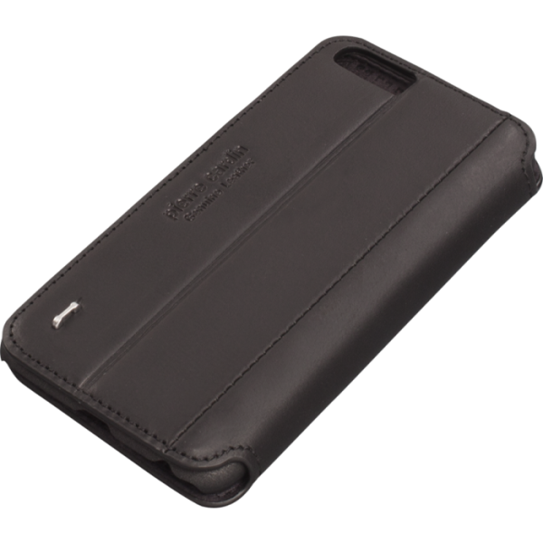 Pierre Cardin iPhone 6 ile Uyumlu Deri Kapaklı Koruma Kılıfı Siyah PCM-P01