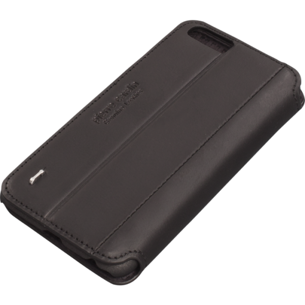 Pierre Cardin iPhone 6 ile Uyumlu Deri Kapaklı Koruma Kılıfı Siyah PCM-P01
