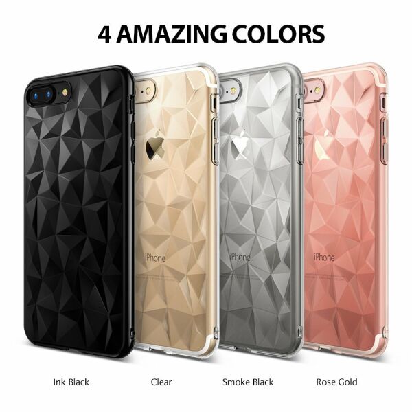 Ringke Air Prism 3D Elmas Yansıması iPhone 7/8 Plus ile Uyumlu KIlıf Smoke Black