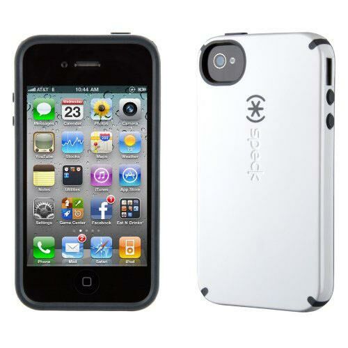 Speck CandyShell iPhone 4/4S ile Uyumlu Sert Kılıf Beyaz -Siyah SPK-A1244