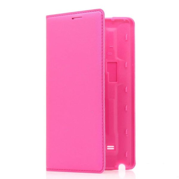 Galaxy Note Edge ile Uyumlu Kılıf Flip Cover Koyu Pembe