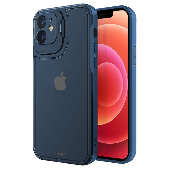 Buff iPhone 12 ile Uyumlu Hybrid Corner Kılıf Blue