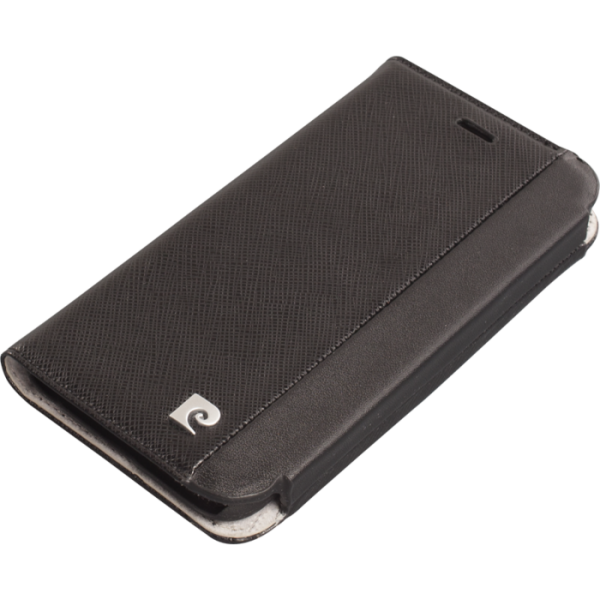 Pierre Cardin iPhone 6 Plus ile Uyumlu Deri Kapaklı Koruma Kılıfı Siyah PCG-P01
