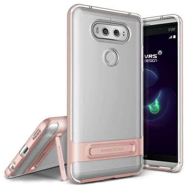 VRS Design V20 ile Uyumlu Crystal Bumper Kılıf Rose Gold