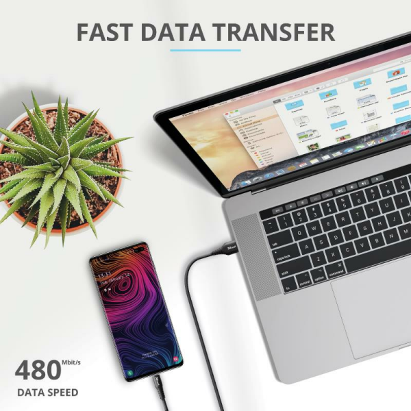 Trust 23571 Keyla Extra-Güçlü USB To USB-C Kablo 1m
