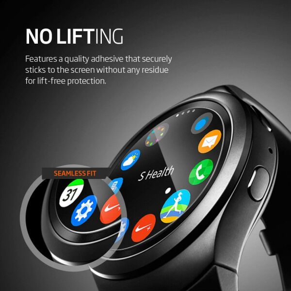 Spigen Gear S2 ile Uyumlu Screen Protector GLAS.tR SLIM Cam Ekran Koruyucu