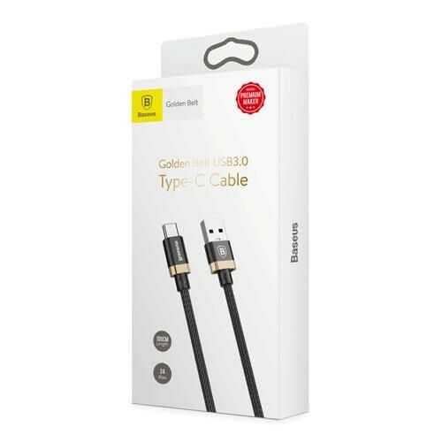 Baseus Golden Belt USB 3.0 Type-C Kablo Altın