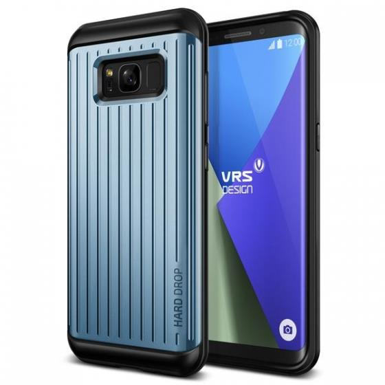 VRS Galaxy S8 Plus ile Uyumlu Waved Hard Drop Series Kılıf Blue Coral