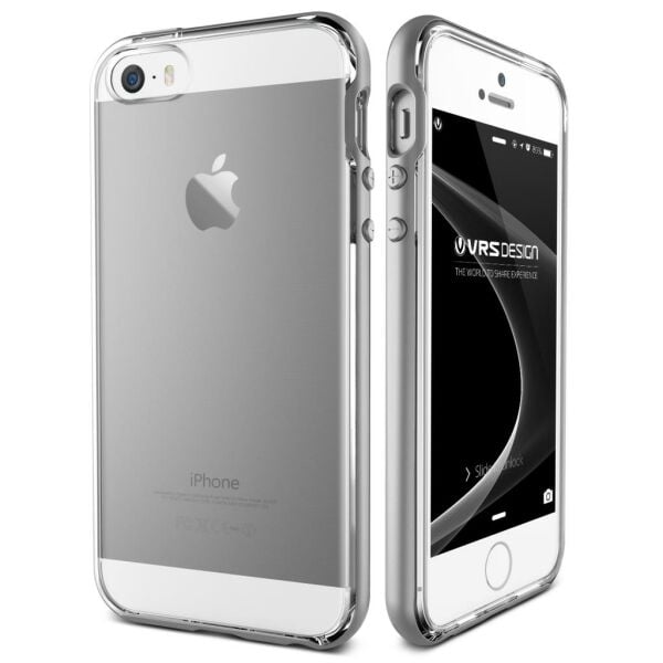 Verus iPhone SE ile Uyumlu Crystal Bumper Series Kılıf Light Silver