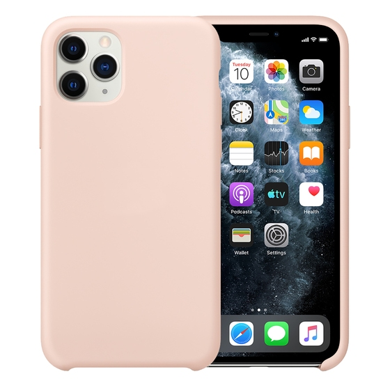 Buff iPhone 11 Pro Max ile Uyumlu Rubber Fit Kılıf Pink Sand