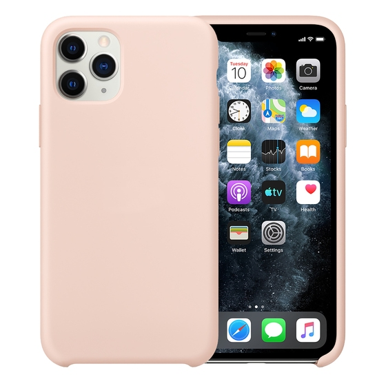 Buff iPhone 11 Pro ile Uyumlu Rubber Fit Kılıf Pink Sand