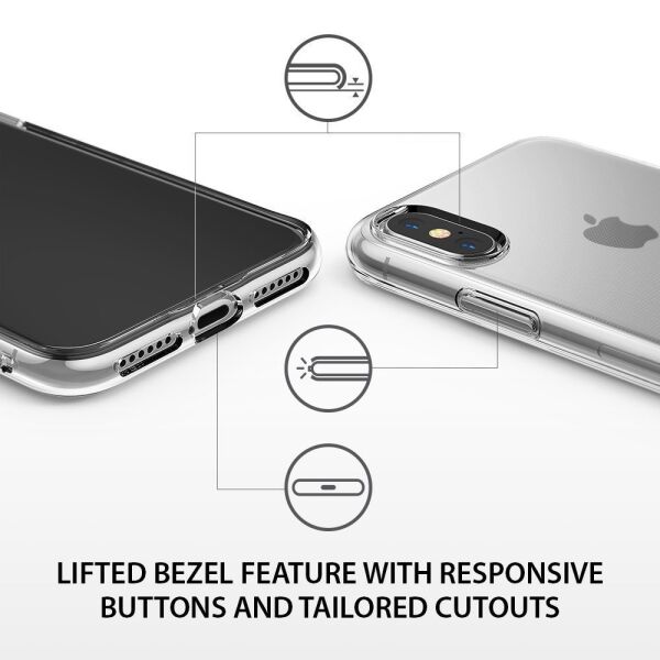 Ringke Air iPhone X ile Uyumlu KIlıf Crystal Clear Ultra Hafif Esnek İnce Şeffaf Transparan 1.04 mm