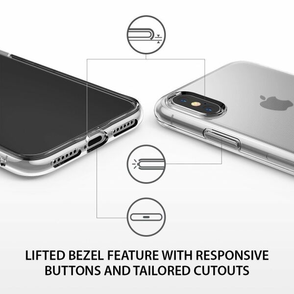 Ringke Air iPhone X ile Uyumlu KIlıf Crystal Clear Ultra Hafif Esnek İnce Şeffaf Transparan 1.04 mm