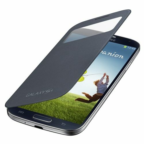 Galaxy S4 i9500 ile Uyumlu Kılıf S View Cover Siyah EF-CI950BBEGWW