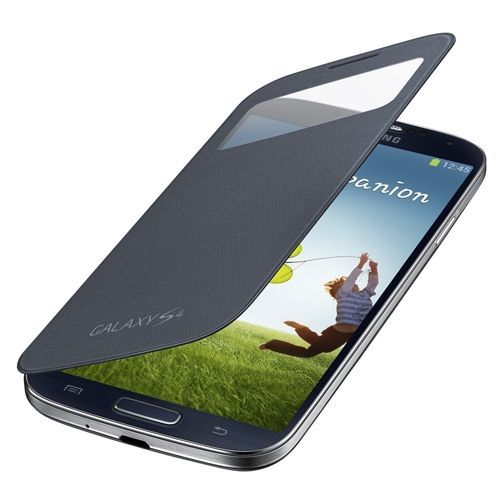 Galaxy S4 i9500 ile Uyumlu Kılıf S View Cover Siyah EF-CI950BBEGWW