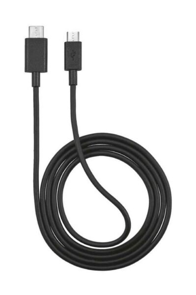 Trust 21316 USB2.0 Micro USB-Type C Şarj Kablosu Siyah 1m