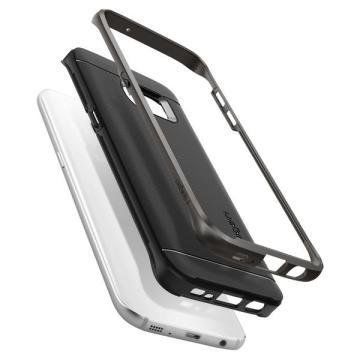 Spigen Galaxy S7 Edge ile Uyumlu Kılıf Neo Hybrid Gun Metal