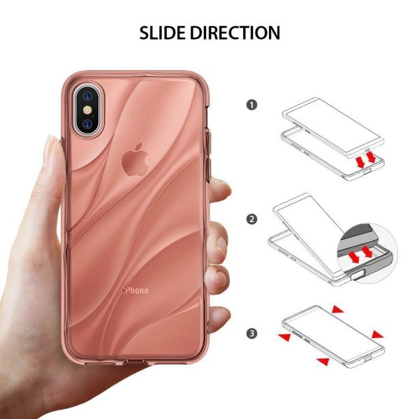 Ringke Flow iPhone X ile Uyumlu KIlıf Rose Gold