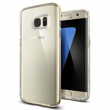 Spigen Galaxy S7 Edge ile Uyumlu Kılıf Neo Hybrid Crystal Champagne Gold