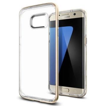 Spigen Galaxy S7 Edge ile Uyumlu Kılıf Neo Hybrid Crystal Champagne Gold