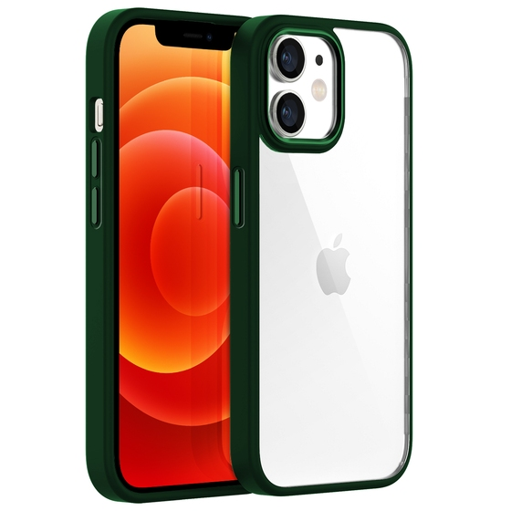 Buff iPhone 12/12 Pro New ile Uyumlu Air Bumper Kılıf Green