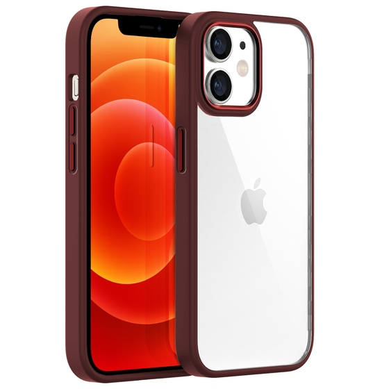 Buff iPhone 12/12 Pro New ile Uyumlu Air Bumper Kılıf Plum