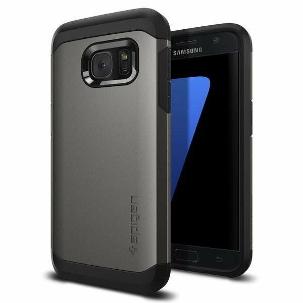 Spigen Galaxy S7 ile Uyumlu Kılıf Tough Armor Gun Metal