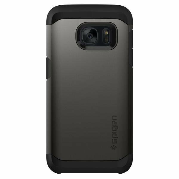 Spigen Galaxy S7 ile Uyumlu Kılıf Tough Armor Gun Metal