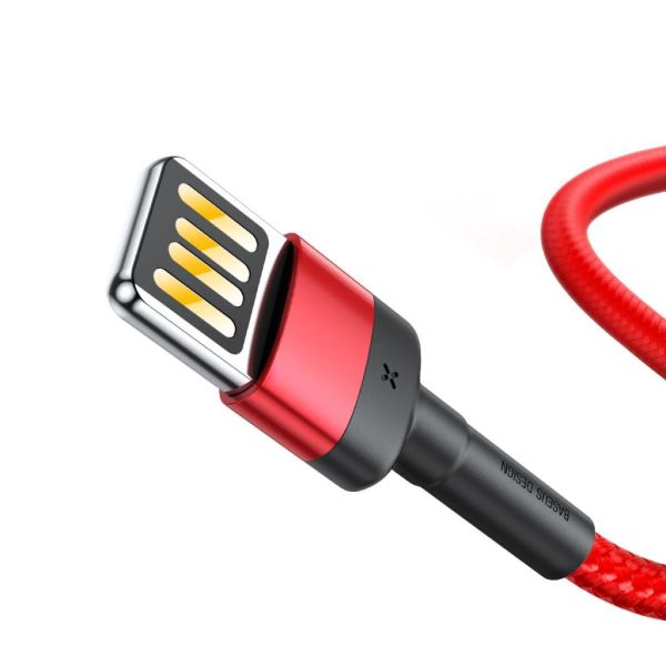 Baseus Special Edition iPhone 2.4A Hızlı Şarj Halat Usb Kablo CALKLF-G09 Kırmızı