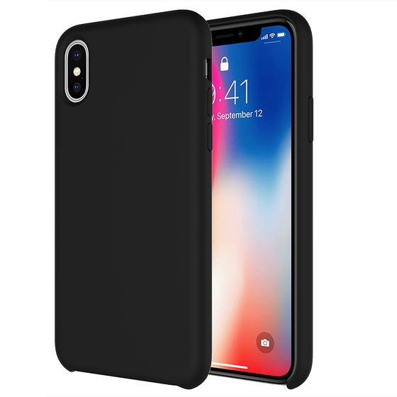 Buff iPhone Xs Max ile Uyumlu Rubber Fit Kılıf Black