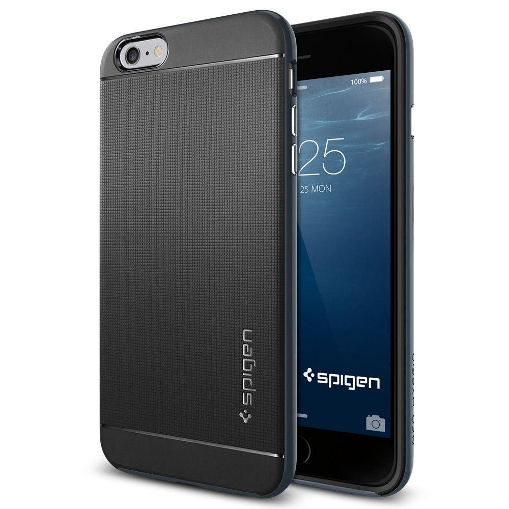 Spigen iPhone 6 Plus/6s Plus ile Uyumlu Kılıf Neo Hybrid Metal Slate