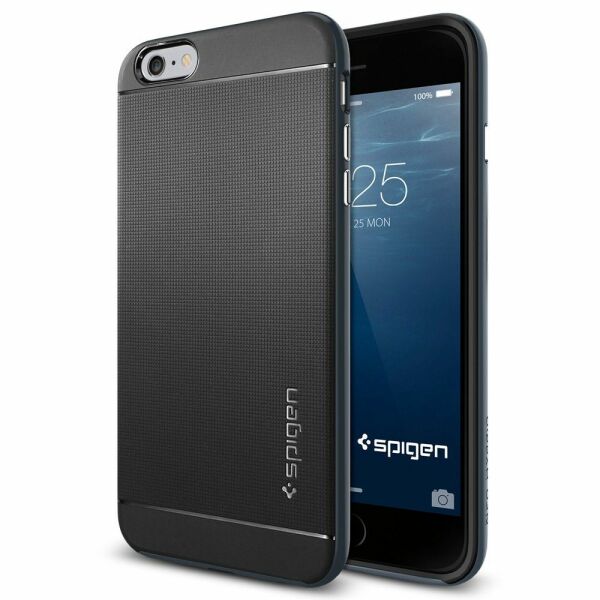 Spigen iPhone 6 Plus/6s Plus ile Uyumlu Kılıf Neo Hybrid Metal Slate