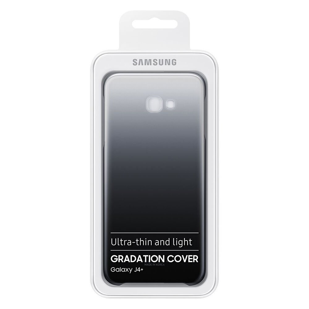 Galaxy J4 Plus ile Uyumlu Gradation Kılıf Siyah EF-AJ415CBEGWW