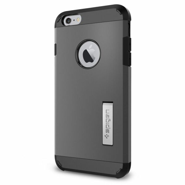 Spigen iPhone 6 Plus/6s Plus ile Uyumlu Kılıf Tough Armor Gun Metal