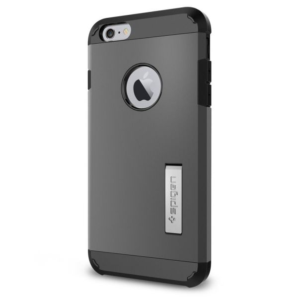 Spigen iPhone 6 Plus/6s Plus ile Uyumlu Kılıf Tough Armor Gun Metal