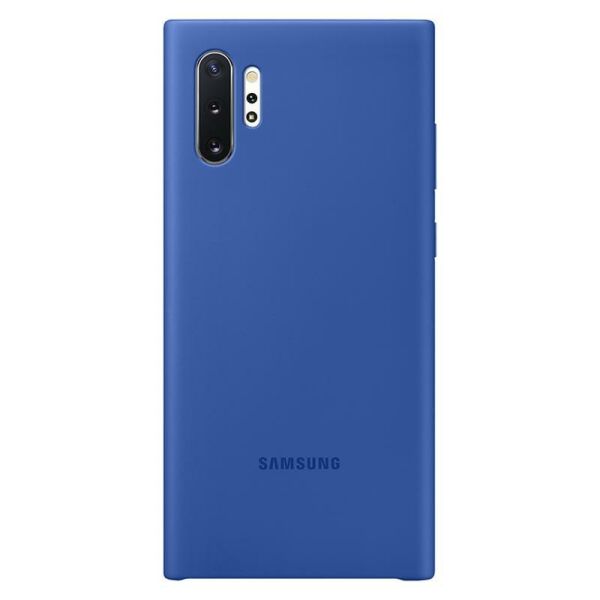 Galaxy Note 10 Plus ile Uyumlu Kılıf Silicone Cover Mavi EF-PN975