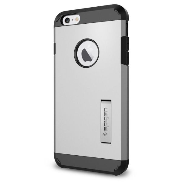 Spigen iPhone 6s Plus/6 Plus ile Uyumlu Kılıf Tough Armor Satin Silver