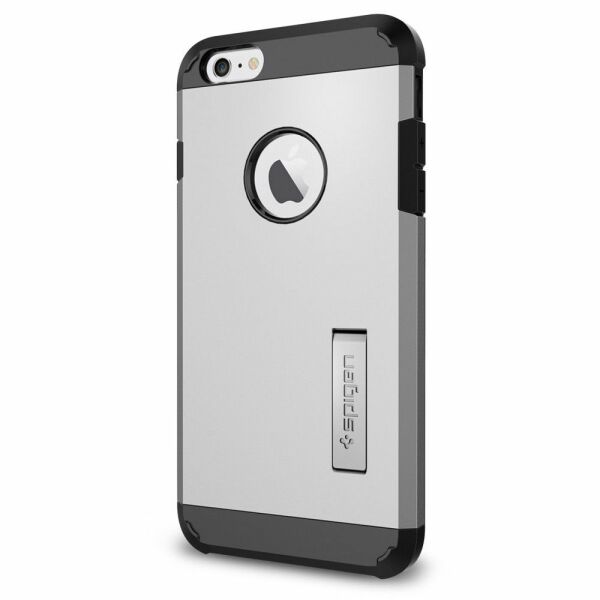 Spigen iPhone 6s Plus/6 Plus ile Uyumlu Kılıf Tough Armor Satin Silver