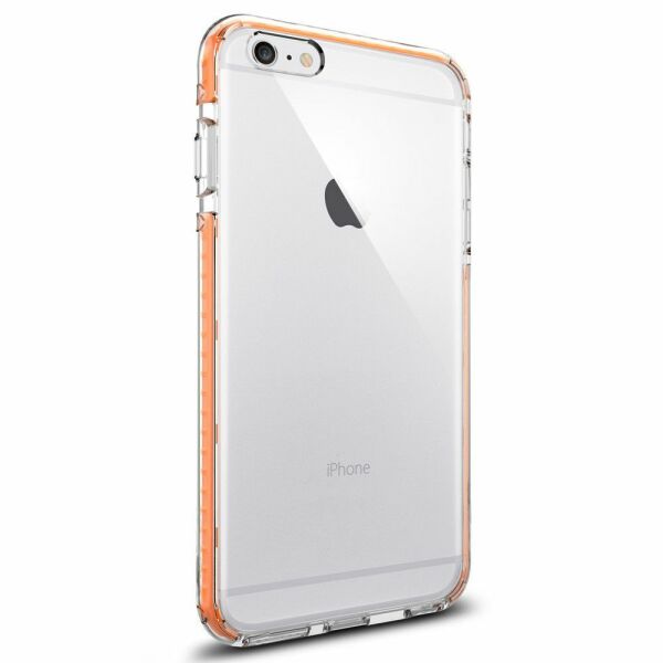 Spigen iPhone 6 Plus/6s Plus ile Uyumlu Kılıf Ultra Hybrid TECH Crystal Orange