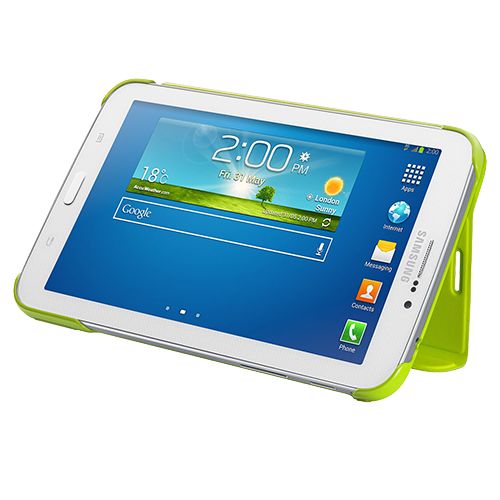 Galaxy Tab 3 7.0'' T210 ile Uyumlu Bookcover Kılıf Yeşil EF-BT210BGEGWW (Out)