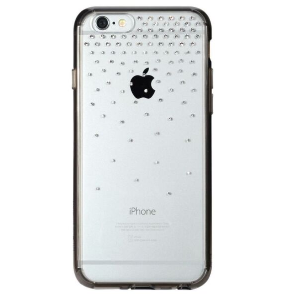 Ringke Noble Fusion iPhone 6s Plus/ 6 Plus ile Uyumlu Taşlı Kılıf Extra Darbe Emici Snow Smoke Black