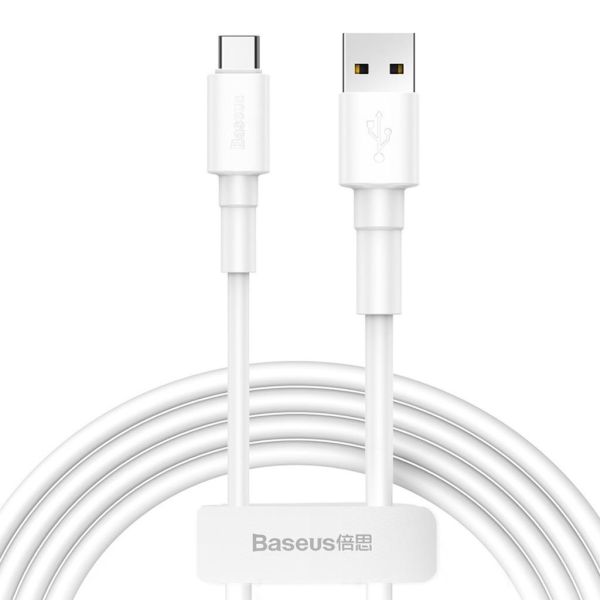 Baseus Mini Cable 3A Type-C Şarj Kablosu Beyaz 1M CATSW-02