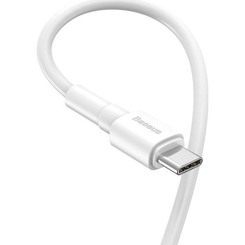 Baseus Mini Cable 3A Type-C Şarj Kablosu Beyaz 1M CATSW-02