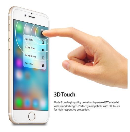 Ringke ID iPhone 6s Plus/ 6 Plus ile Uyumlu Invisible Defender Ekran Koruyucu 3+1