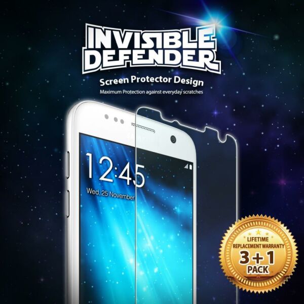 Ringke ID Galaxy S7 ile Uyumlu Invisible Defender Ekran Koruyucu 3+1