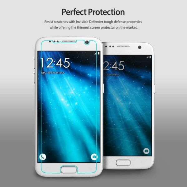Ringke ID Galaxy S7 ile Uyumlu Invisible Defender Ekran Koruyucu 3+1