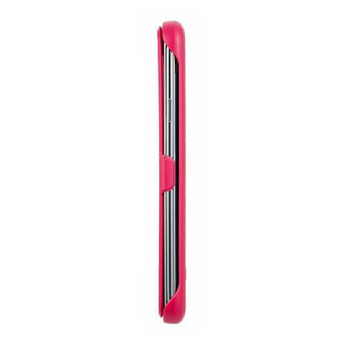 Anymode G900 Galaxy S5 ile Uyumlu View Flip Cover Kılıf Koyu Pembe